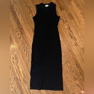 Universal Thread Black Ribbed Tank Dress